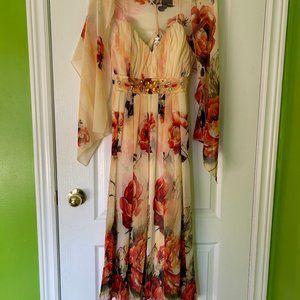 Women's Lace Orange Color Dress